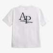 【Arnold Palmer 雨傘】男裝-簡約質感文字T恤(白色)