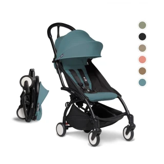 【STOKKE】YOYO 輕量型嬰兒推車6+成長組(含YOYO2車架、6+顏色布件、6+雨罩、腳踏板、杯架(手推車/登機車))