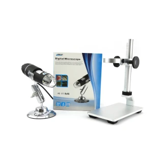 數位顯微鏡50-1600倍 附金屬升降支架 支援安卓 B-MS1600+2(工業顯微鏡 高倍率放大鏡 LED顯微鏡)