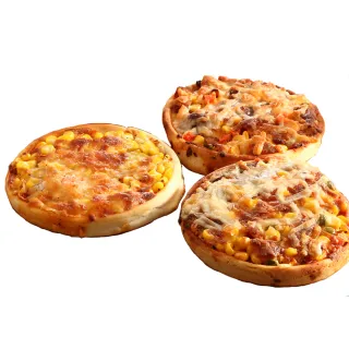 【年菜 上野物產批發館】5吋圓形披薩 燻雞/總匯/素食/夏威夷/海鮮(120g±10%/片 PIZZA/比薩/披薩)