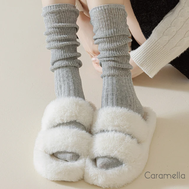 【Caramella】中筒襪 泡泡襪 女襪 素色襪子 堆堆襪 襪子中筒襪 襪套 小腿襪 長襪 日系襪子 膝下襪