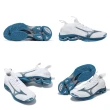 【MIZUNO 美津濃】排球鞋 Wave Lightning Neo 2 男鞋 白 藍 回彈 室內運動 羽排鞋 美津濃(V1GA2202-21)