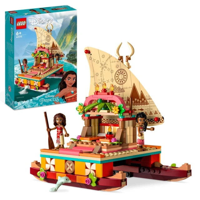 【LEGO 樂高】迪士尼公主系列 43210 Moana’s Wayfinding Boat(Disney 海洋奇緣 莫娜 雙殼船)