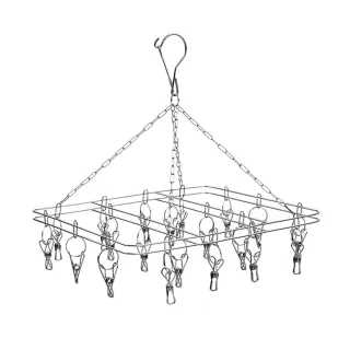 【上手家居】防風不鏽鋼曬衣夾(曬襪架/防風衣架/內衣架/不鏽鋼衣夾/襪架/圓形曬衣架/不銹鋼衣夾/吊襪架)