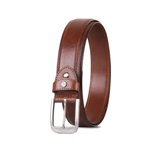 【VOVA 沃汎】品味紳士寬版復古休閒皮帶-咖啡色(VA007-009-BR) 送禮推薦