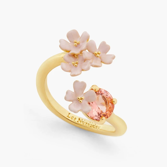 Les Nereides 春之舞會-馬鞭草花與粉色水晶戒指