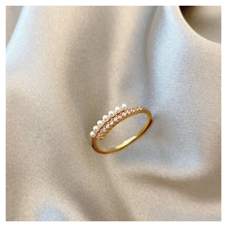 【HERA 赫拉】網紅時尚個性麻花珍珠戒指 H112122605(麻花珍珠戒指)