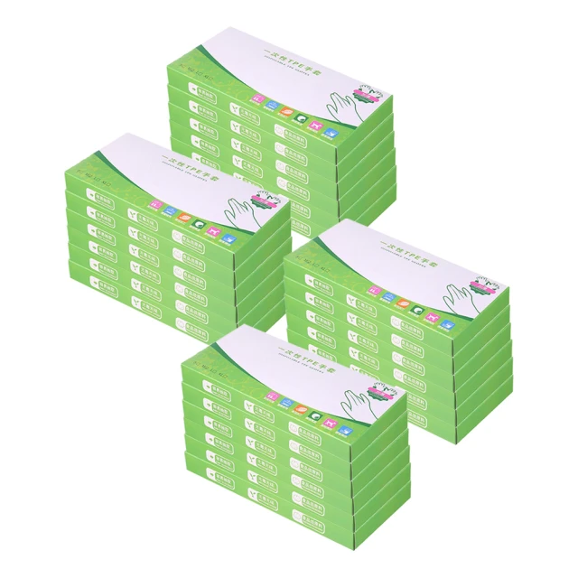 團購好物 TPE拋棄式手套 24盒組(100入/盒 三種尺寸