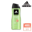 【adidas 愛迪達】男性三合一潔顏洗髮沐浴露-能量激活(400ml)