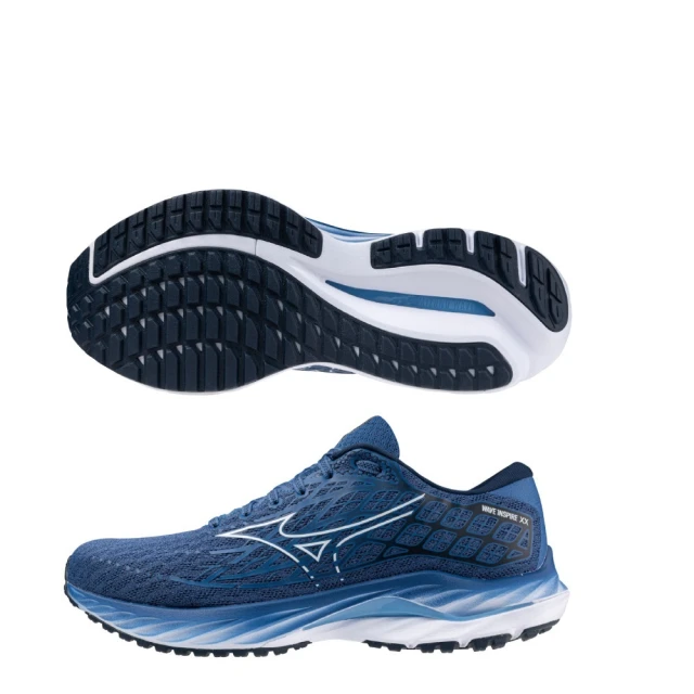 MIZUNO 美津濃 WAVE INSPIRE 20 SW 男款 慢跑鞋 湛藍白(J1GC244506)
