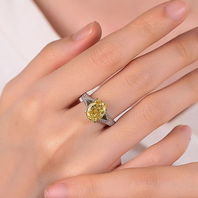 巴黎精品 莫桑鑽戒指925純銀指環(1克拉D色豪華四爪女飾品