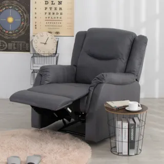 【IDEA】爾菲手動三段調整式包覆單人沙發/布沙發/休閒躺椅(加寬坐墊)