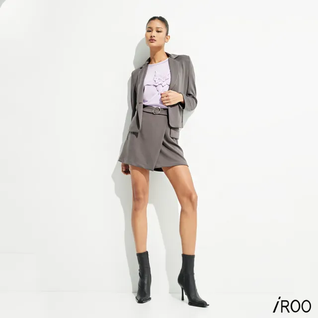 【iROO】偽一片裙式短裙