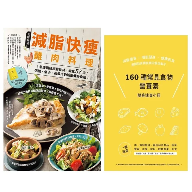 【momoBOOK】減脂快瘦雞肉料理【隨書附】常見食材和食物營養成分速查手冊：最強增肌減脂食材 變(電子書)