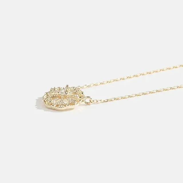 【me.luxe】K10黃K復古窗花3.5分鑽石鍊(日本輕珠寶網路銷售NO.1)