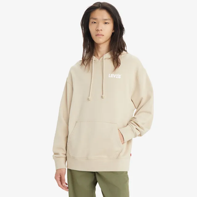 【LEVIS】Levis 男款 寬鬆版連帽Tee / 電子體斑駁Logo 熱賣單品 38479-0318