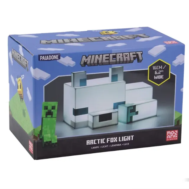 【Paladone UK】Minecraft麥塊 灰白色狐狸造型燈 小夜燈(麥塊 造型夜燈 送禮 生日禮物)