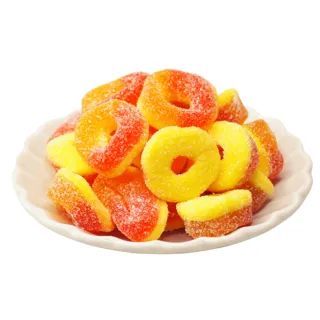 【甜園】蜜桃圈軟糖120gX3包(造型軟糖 水果風味 軟糖 婚禮小物 派對 生日 禮物)