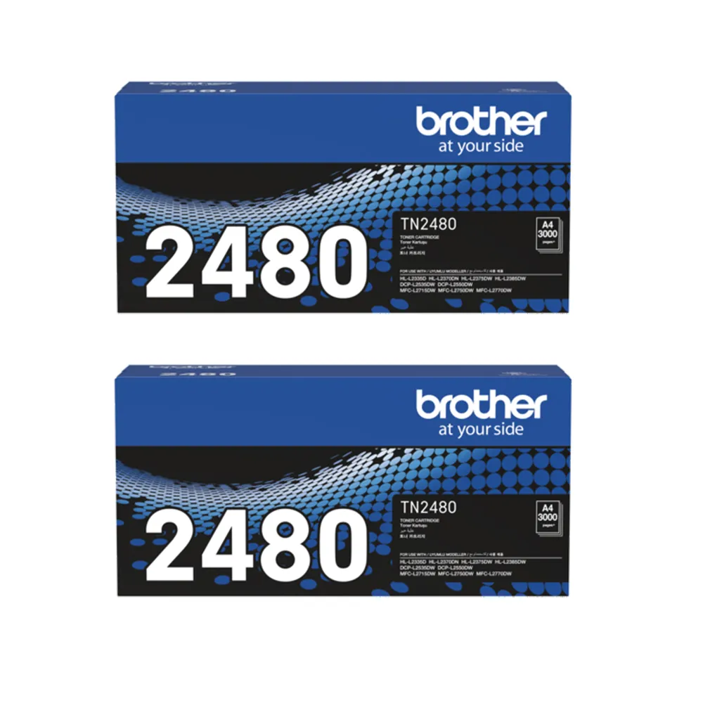 【brother】TN-2480原廠高容量碳粉匣 2入(適用：L2715/2750/2770/2375DW)