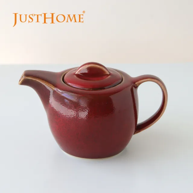 Just Home】東方禪意窯變陶瓷茶壺450ml 紅色(壺茶壺瓷壺) - momo