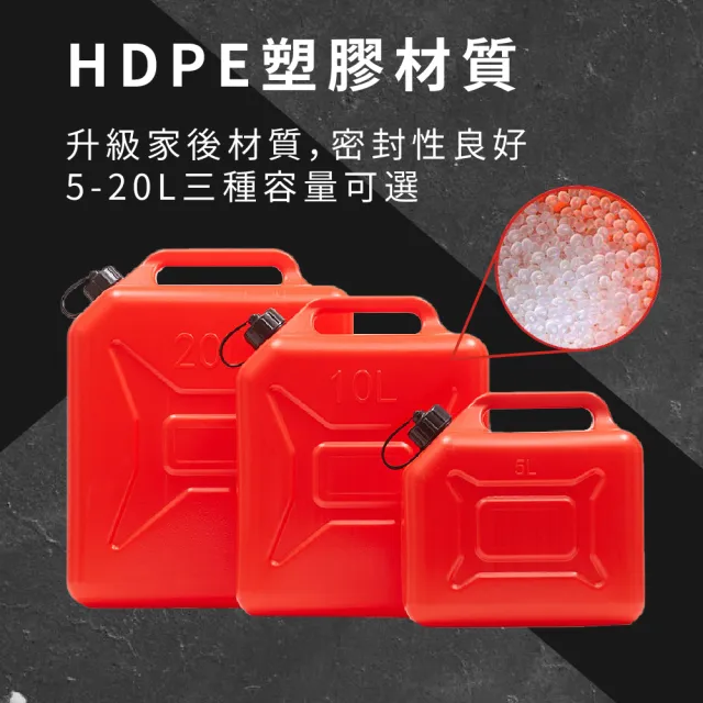 【HDPE塑膠】5L汽油桶(便攜式汽油桶)