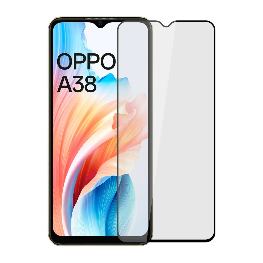 【Ayss】OPPO A38 6.56吋 2023 超好貼滿版鋼化玻璃保護貼 黑(滿板貼合 抗油汙抗指紋)