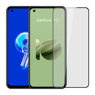 【YADI】ASUS Zenfone 9/Zenfone 10/5.9吋 水之鏡 AGC全滿版手機玻璃保護貼 黑(滑順防汙塗層 靜電吸附)