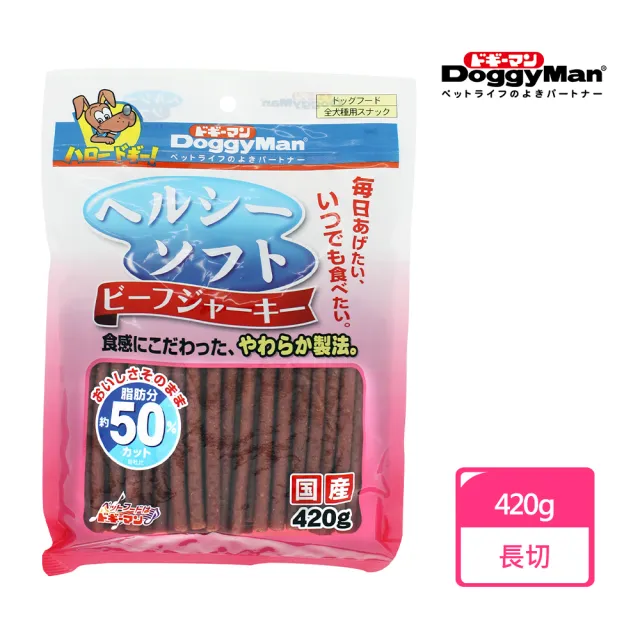 【Doggy Man】犬用健康低脂軟牛肉條 420g(日本製)