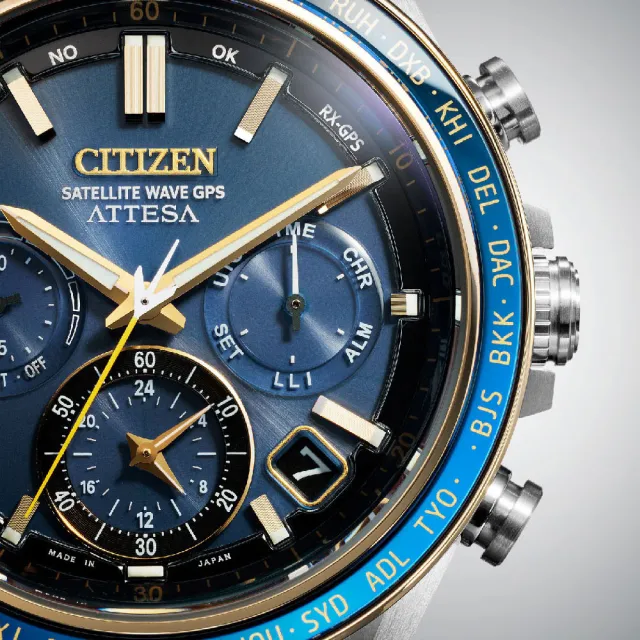 【CITIZEN 星辰】海王星 限量 鈦 GPS衛星對時光動計時手錶-藍色44.6mm(CC4054-68L)