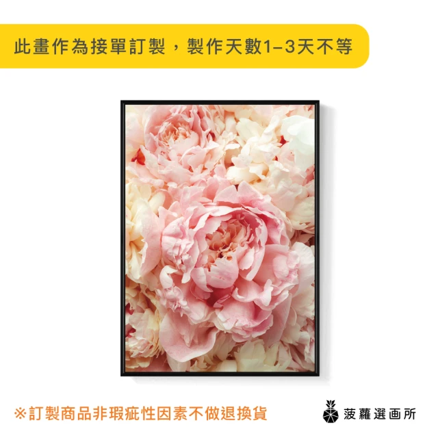 菠蘿選畫所 胭脂牡丹-50x70cm(招福吉祥花卉掛畫/高貴