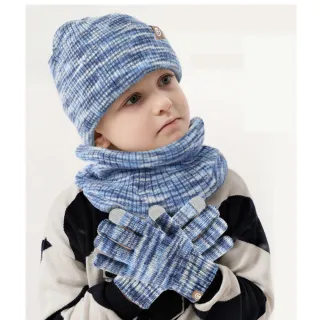 【小衣衫童裝】親子款兒童針織手套帽子圍脖冬季保暖三件套裝(1130106)