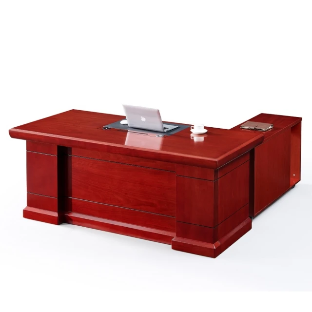 MUNA 家居MUNA 家居 3318型紅棕色6尺辦公桌組/含側櫃活動櫃(辦公桌 書桌 電腦桌 桌子 收納)