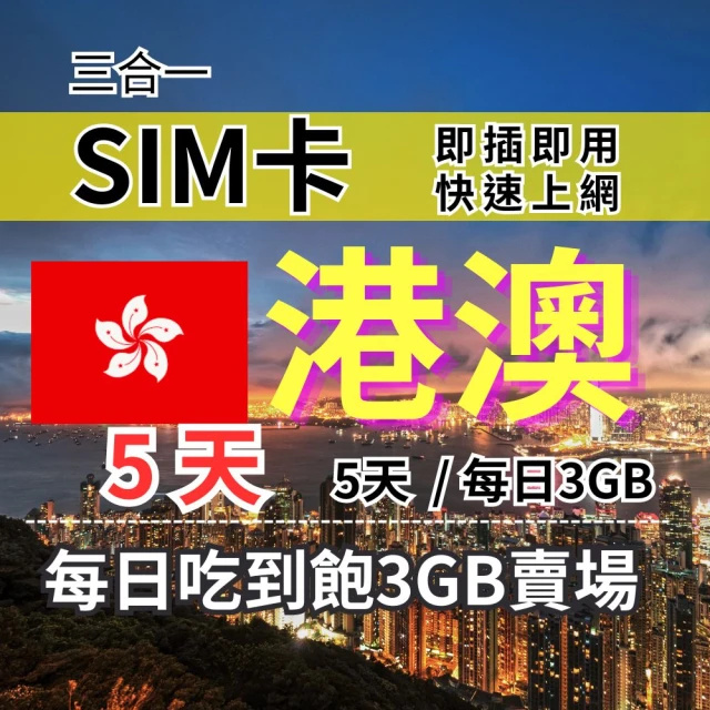 CPMAX 中國旅遊上網 7天每日3GB 高速流量(中港澳上