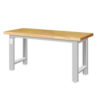 【TANKO 天鋼】WA-77W 重量型工作桌 原木桌板 210X75 cm(工作桌 工作台 工廠桌 實驗桌)