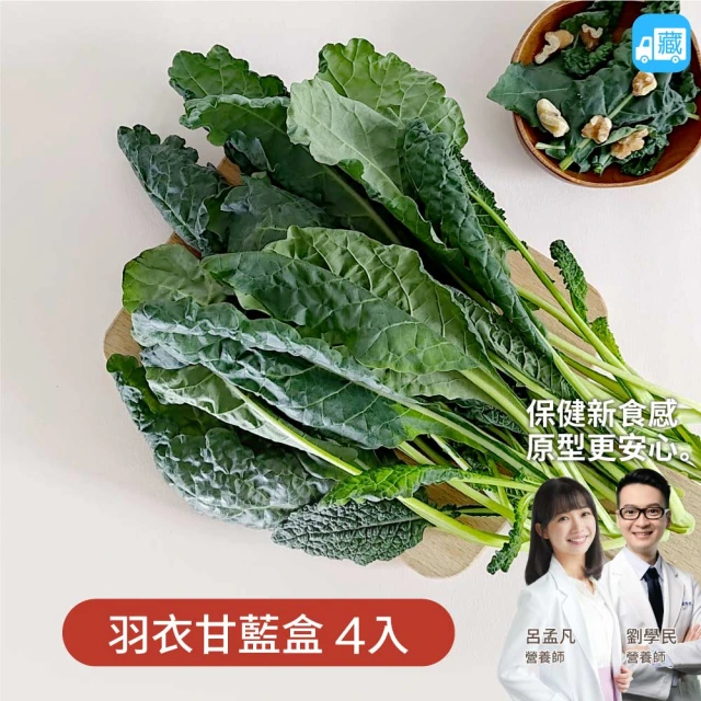 NICE GREEn 美蔬菜 羽衣甘藍盒 200g 4入(生菜 沙拉 蔬菜 防疫健康組)