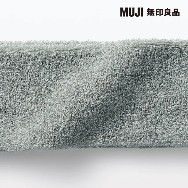 【MUJI 無印良品】圈絨束髮帶/細.灰