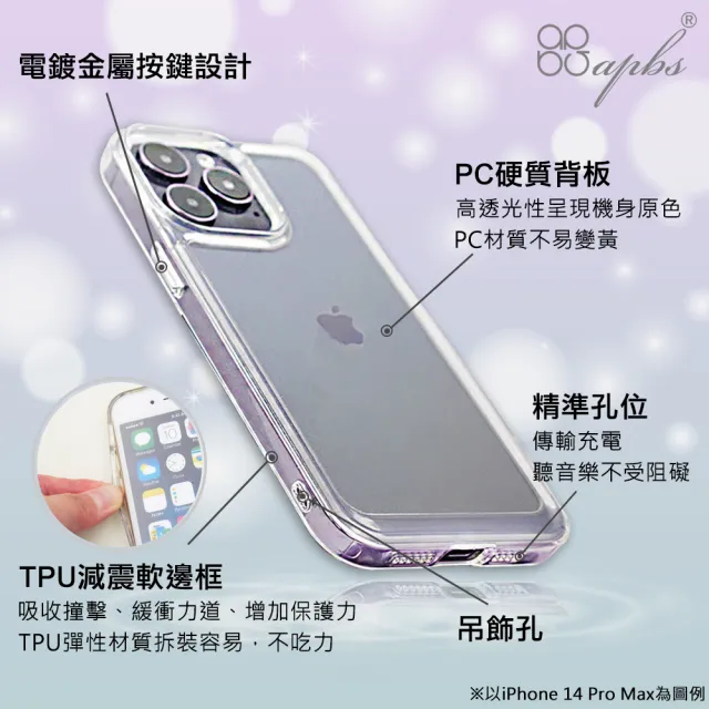 【apbs】三麗鷗  iPhone全系列機型 防震雙料水晶彩鑽手機殼(50th限定-清透凱蒂)