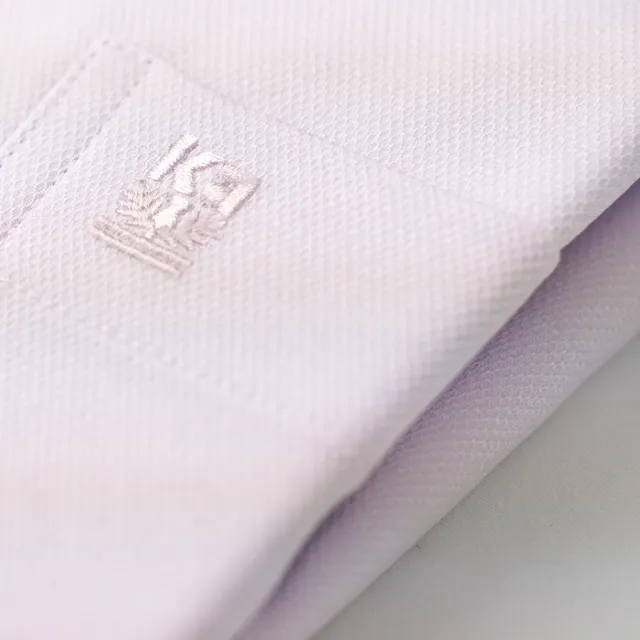 【金安德森】經典格紋繞領粉紫吸排窄版長袖襯衫