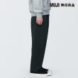 【MUJI 無印良品】男有機棉混彈性綾織打褶寬版褲(共3色)