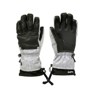 【WellFit】GO WELL 防水滑雪手套-男款(五指/灰)