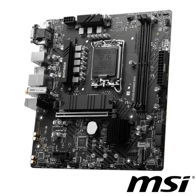 【MSI 微星】B760M BOMBER WIFI DDR5 主機板