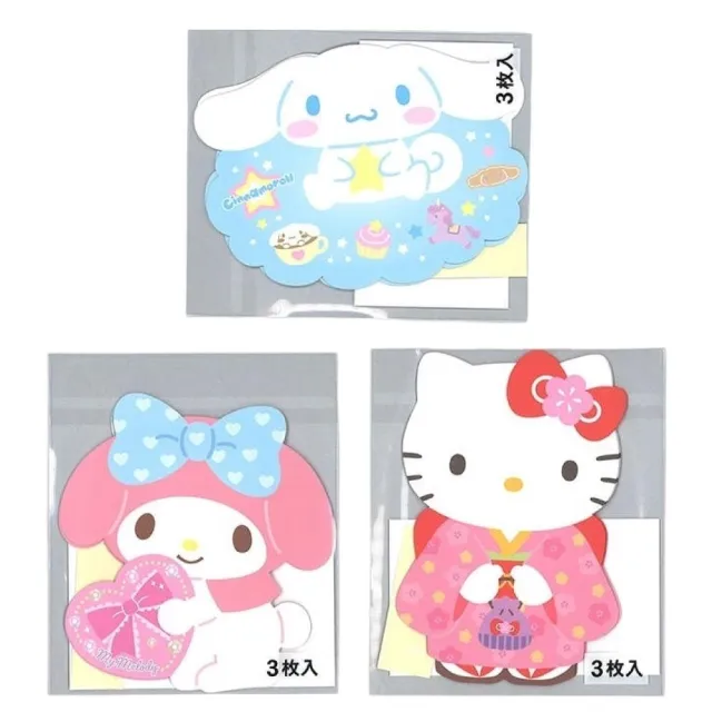 【小禮堂】三麗鷗 造型紅包袋 3枚 - 3款隨機 Kitty 美樂蒂 大耳狗(平輸品)