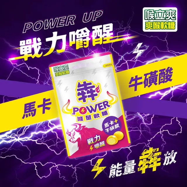 【Honey Song 喉立爽】犇 POWER能量軟糖_夾鏈包(8包/盒)