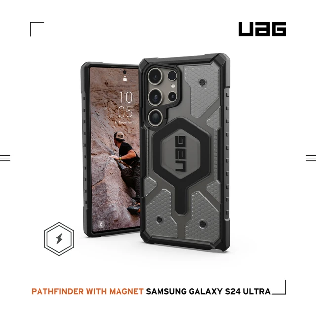 UAG Galaxy S24 Ultra 磁吸式耐衝擊保護殼-透明(支援MagSafe功能)