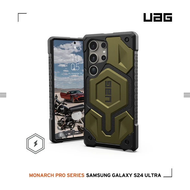 UAG Galaxy S24 Ultra 磁吸式頂級版耐衝擊保護殼-鈦綠(支援MagSafe功能 10年保固)