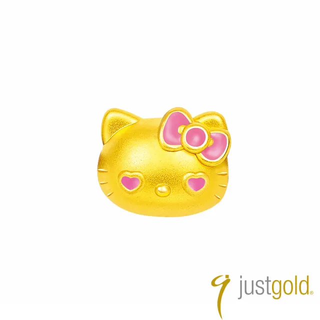 【Just Gold 鎮金店】KT50週年 黃金串珠(愛心眼)