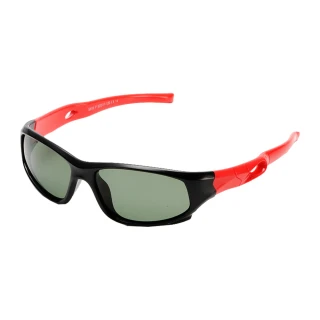 【MEGASOL】中性兒童男孩女孩UV400抗紫外線偏光兒童太陽眼鏡(騎行運動矩方框款KD816-三色可選)