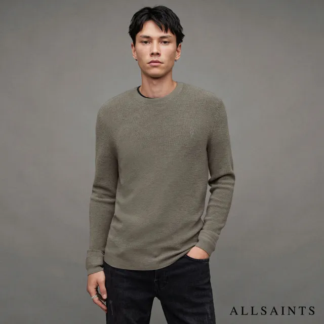 【ALLSAINTS】IVAR 美麗諾羊毛鬆餅針紋針織上衣 MK034P(常規版型)