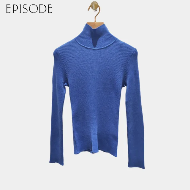 【EPISODE】經典舒適百搭半高領羊毛針織衫135502（藍）