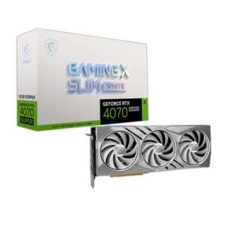 【MSI 微星】GeForce RTX 4070 SUPER 12G GAMING X SLIM WHITE 顯示卡(白色版本)